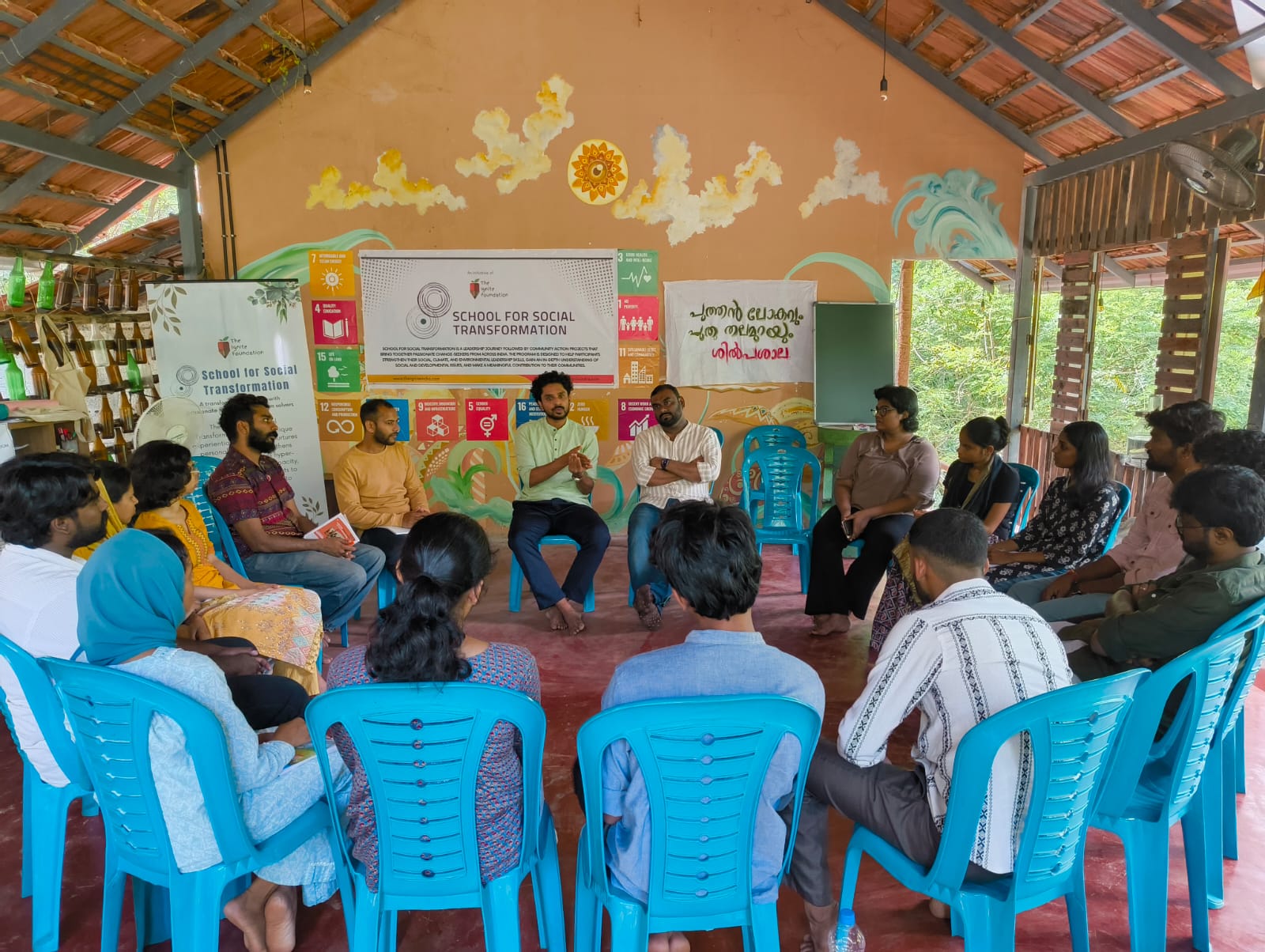 Panel dialogue with young changemakers at the Ashram